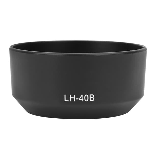 LH-40B Kvalitets Bærbar Kameraobjektivhætte i Plast til Olympus M.ZUIKO 45mm f1.8 (sort)