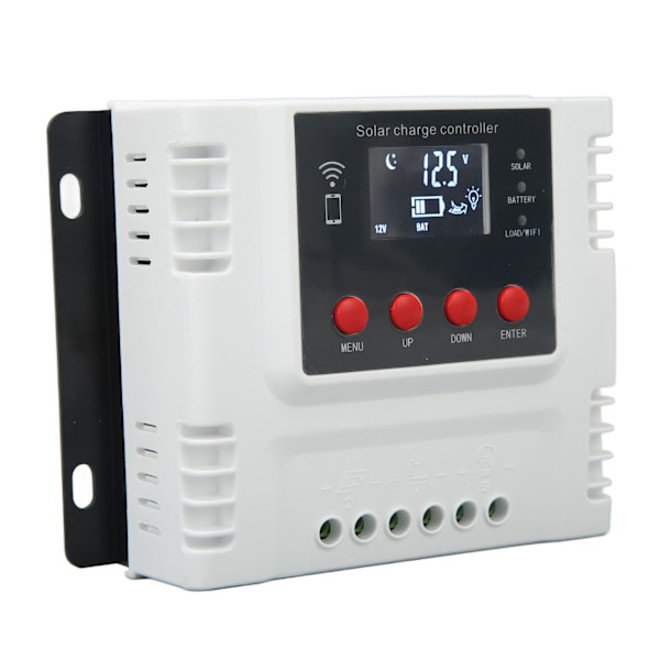 12V 24V 48V Solar Charge Controller Overcharge Protection Solar Panel Battery Regulator med LCD-skærm 30A