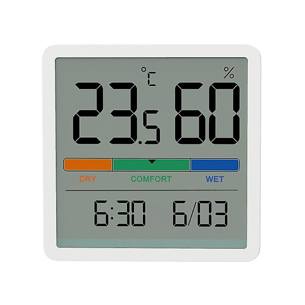 Indendørs Termometer Hygrometer: Magnetisk Rumtemperaturmåler med 3,3 tommer Skærm, Luftkomfortindikator