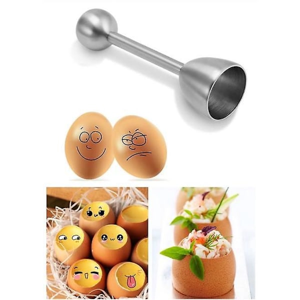Søt eggkopp og kjekssett med oppbevaringsboks Eggbeholdere for myke og hardkokte egg