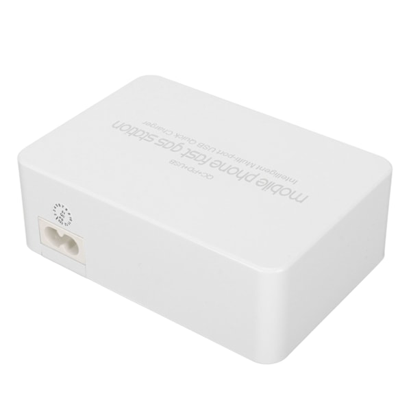 100W 8-port USB-opladningsstation Multiport USB C-opladerstation med LCD-display til smartphones og tablets 100-240V WLX 818D EU-stik