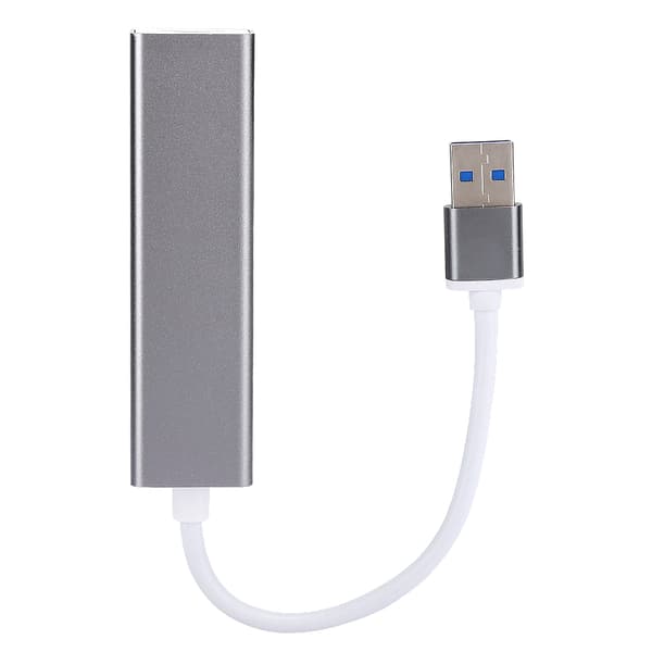 DM HE83 Aluminiumlegering Kablet Netværkskort 100M USB 3.0 HUB Adapter USB til RJ45