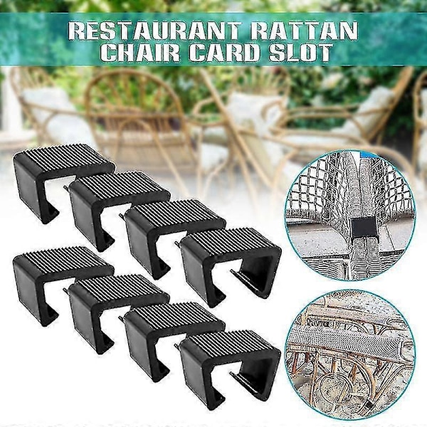 Holdbar Udendørs Rattan Møbelclips - Multifunktionel Flet Sofa Samlingsbeslag Kort Slot 5.25cm pakke med 8