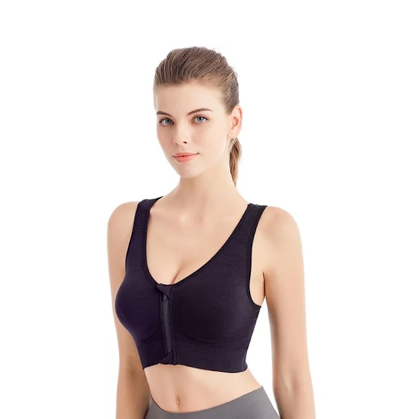Lynlås Sports BH Plus Size Running Yoga Fitness Sort L