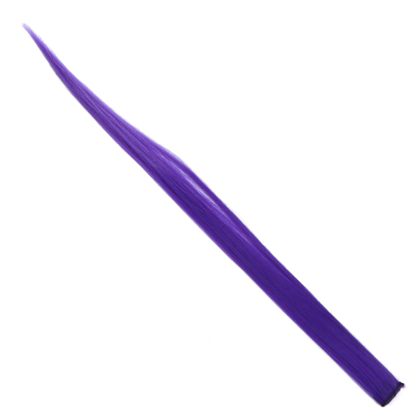 Värilliset hiustenpidennykset Highlight synteettiset hiuslisäkkeet Clipin hiustenpidennykset tytöille (violetti #1)