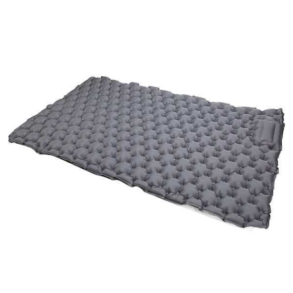 Camping Sleeping Pad Grey 60s Foot Press puhallettava Ergonominen Vedenpitävä Nylon Camping Patja 2 hengelle ulkona