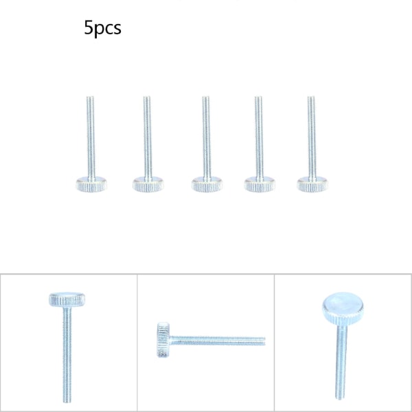 5 st M3 förzinkat kolstål, platt räfflade bultar tumskruvar (M3*30)