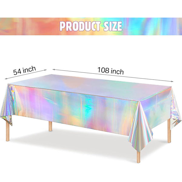 Regnbue aluminiumsfilm Duk Festartikler Innendørs Duk 137*274cm 2stk