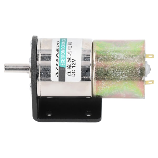 DC-snäckväxelmotor, mikroborstad, självlåsande, industriell elmotor i aluminiumlegering, 12 V, 10 W, med hållare, 0–50 varv/min