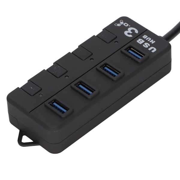 USB-hub med 4 porter, uavhengig strømbryter, transmisjonsstabilitet, eksternt 3,5-grensesnitt, elektronikktilbehør