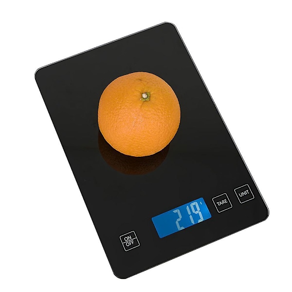 Digitaalinen keittiövaaka 33lb 15kg Vedenkestävä Karkaistu Lasinen Tarkka 1g 0.1oz Jakauma USB Ladattava