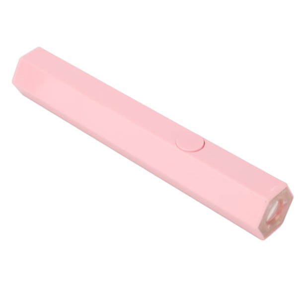 Bärbar Mini UV LED Nagellamp Hemma Salong Laddningsbar Handhållen Pennaformad Nageltork 3W Härdningslampa Rosa