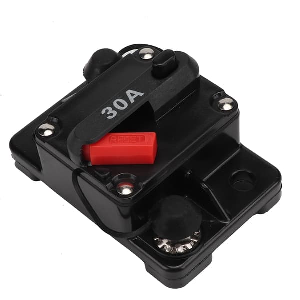 12V 30A/40A/60A Bil Stereo Audio Nulstillingsbar Inline Strømafbryder Selvgendannelsessikring (30A)