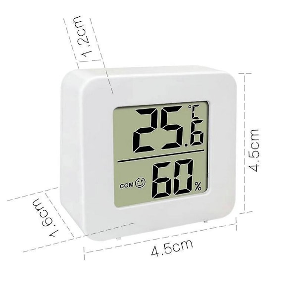 Indendørs Hygrometer Termometer - Præcis Temperatur- og Luftfugtighedsmåler til Hjem, Kontor og Drivhus
