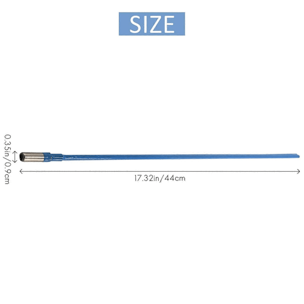 2 kpl Kaksisuuntainen sauvatyyppinen kitaran kaularauta terästä 9 x 440 mm sininen