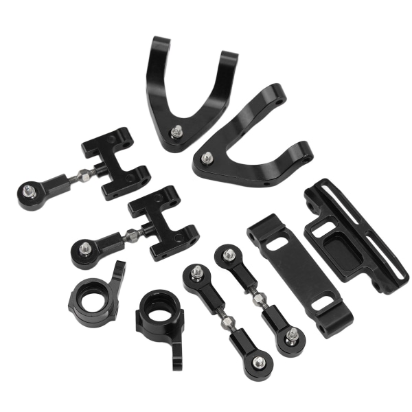 RC Aluminium Övre nedre upphängningsarm Styrkopp Hexadapter Set för WPL D12 RC CarBlack