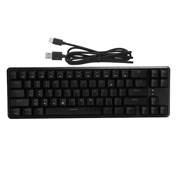 Ajazz tangentbord Bluetooth trådbunden 2-läges bakgrundsbelyst mekanisk spelkontor material K680TBlack