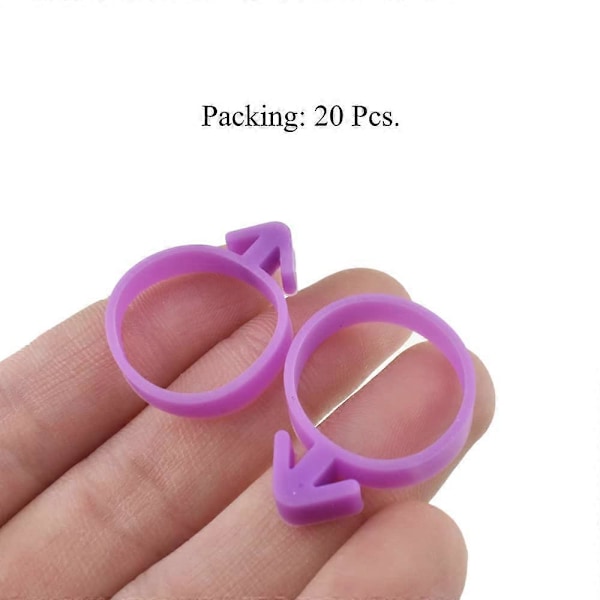 20 stk. Lilla Silikon Sprøytepose Strikk, Gjenbrukbar Glasur Kake Dekorering Pose Twist Strikk for Cupcakes Kjeks Kake Dekorering Utstyr
