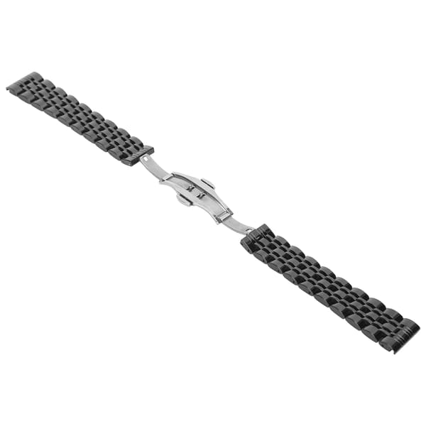 Urrem Sort Professionel Flad Urarmbåndsrem Udskiftning Urrem Tilbehør 18mm / 0.71in