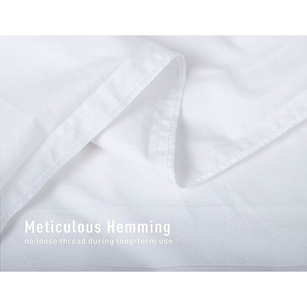 Set med 4 bomullsörngott för queen size, 20x30 tum, mjuka, andningsbara, ljust vita