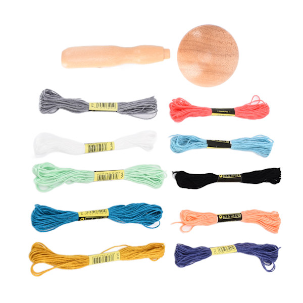 Broderigarn Set Verktyg Multifunktionell Färgglad Punchnål Broderikit