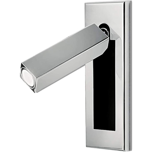 Minimalistisk LED-väggmonterad läslampa, 3W väggspotlight med strömbrytare för hotellsovrum sängbord