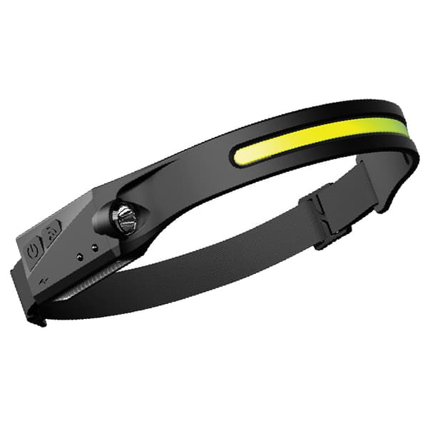 LED-hodelykt USB-oppladbar bevegelsessensor COB LED-hodelykt lommelykt for utendørs fiske løping