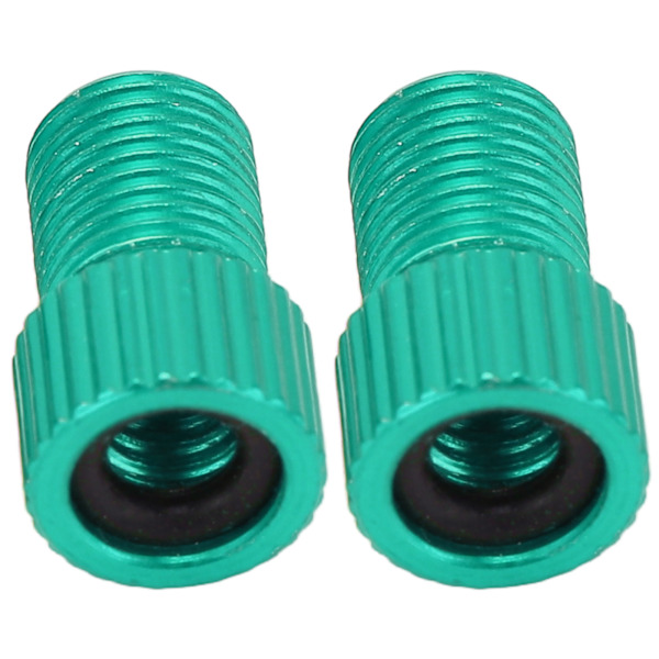 2 st/set Presta till Schrader cykelventilkonverter slitstark mountainbike pumpadapter grön