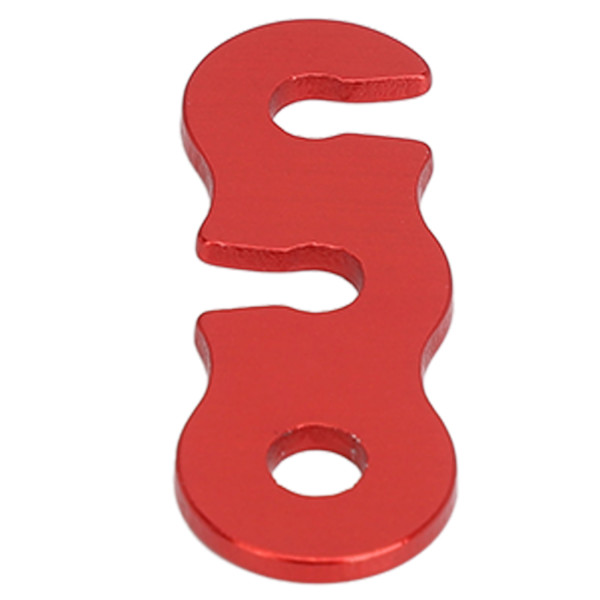 10 st Aluminiumlegering Tält Rep Stopper Justerare 3 Håls Öppen Ände Sladd Lås Vind Rep Spänne S Röd