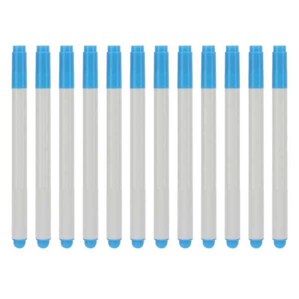 12 Pcs Water Soluble Pen Washable Faded Water Soluble Pens Sewing Embroidery Fabric Marking MarkerBlue Water Soluble Pen