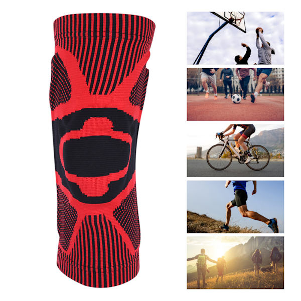 Sports Knäskydd Stickning Tryckstöd Patella Guard Ben Skydd Sleeve Fitness SkyddsutrustningSports Knäskydd M