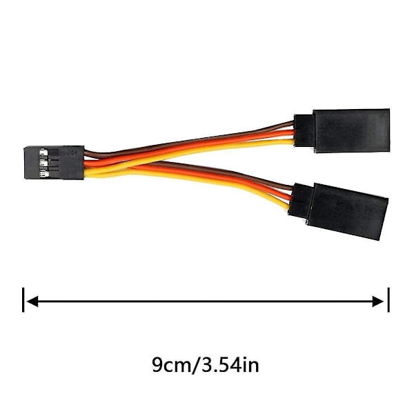 5 st JR/Futaba Stil Servo 1 Till 2 Y Kabeldelare Han-Till-Hon Förlängningskabel Tråd för RC Modeller 7Cm-B10