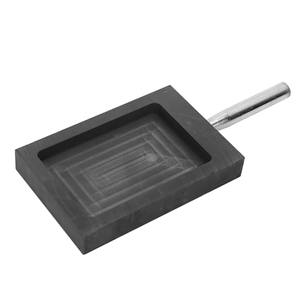 Grafittstøpeform Metallstøpeform digel med håndtak for smelting av raffinering Gull Sølv Kobber 4,13 X 2,76 X 0,39 tommer