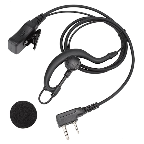 K-huvud Intercom-hörlurar PTT Justerbar volym Hörlurar Passar för Bao Feng Kenwood HYT