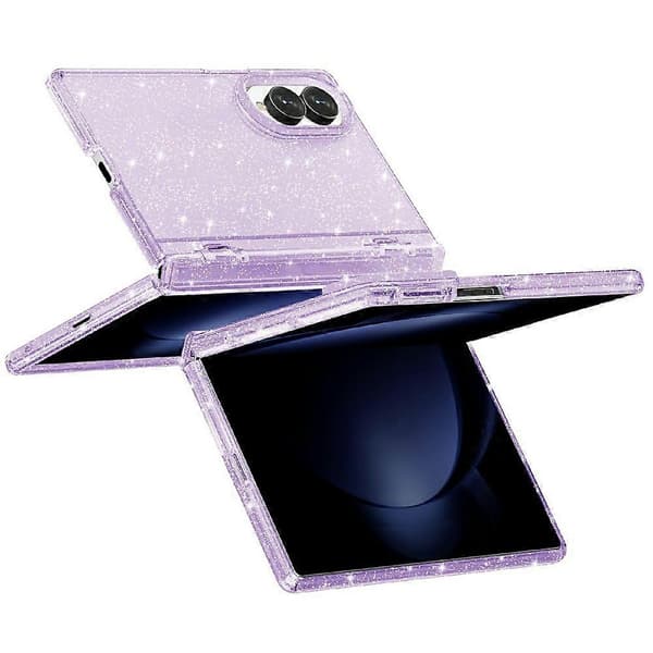 Compatible with Samsung Galaxy Z Fold8 Case Glitter Powder Shiny Soft TPU + Hard PC Back Cover Purple