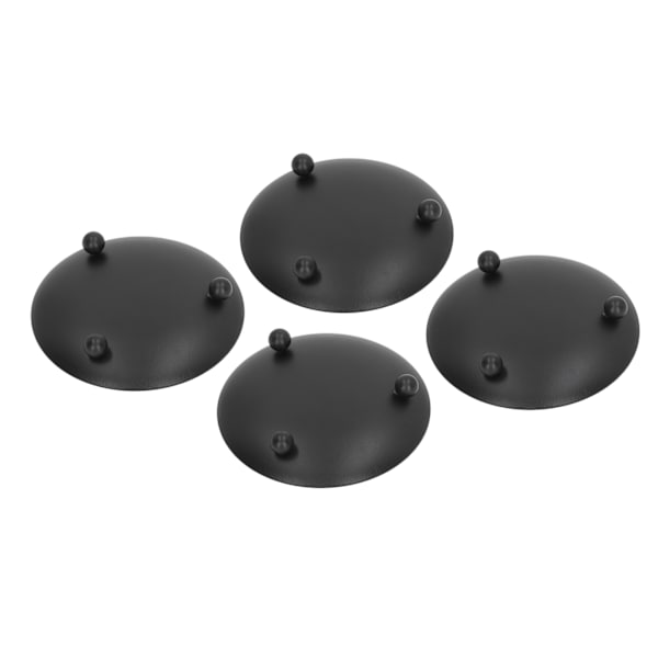 4 stk. Jernplade Lysestager Retro Moderne Runde Sorte Matte Jernplade Lysestager Bakke Hjem Indretning 4,33x0,87in