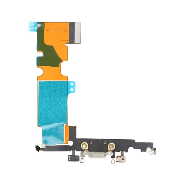 USB-ladekabel Telefonladeportkontakt Flekskabel Erstatning for iPhone 8 Plus Hvit