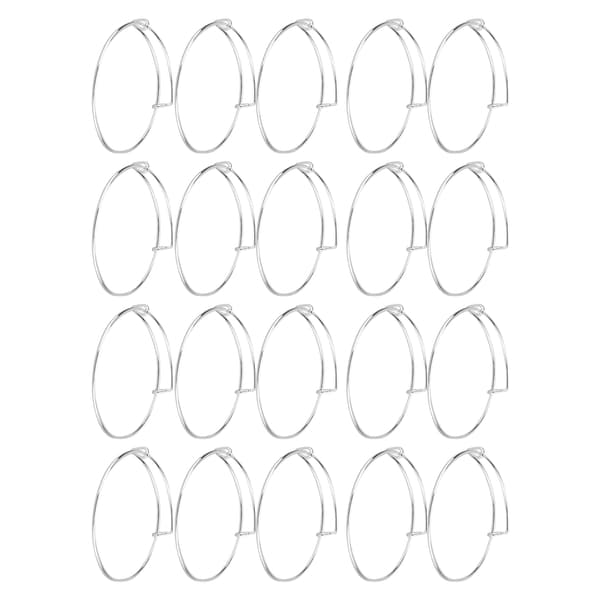 20 STK. Rustfrit Stål Anti-Rust Udvidbart Armbånd Justerbart DIY Håndlavet Sølv Armbånd