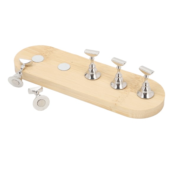 Nail Display Stand DIY Log Press On Fixation Magnetisk falsk nagelhållare för nybörjarmanikyr