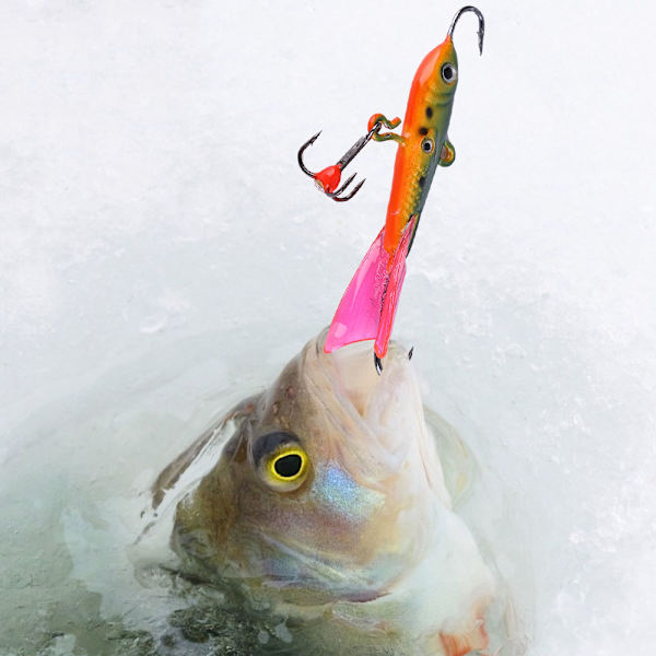 Hard Lure Vinter Kunstig Isfiske Metall Bait Jig med Treble Hook Angler Tackle (004)
