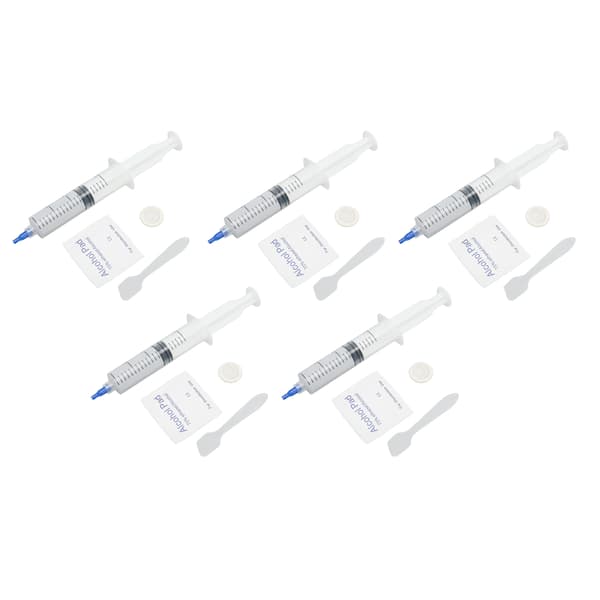 5 stk. termisk pasta 3,2W/m.k metalfri sikker stærk vedhæftning termisk ledende fedt til chipset GPU CPU printer 20 ml, 1,06 oz