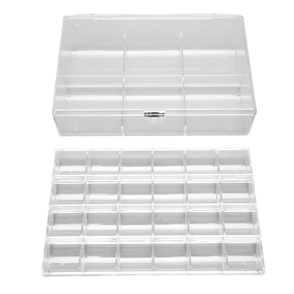 Øreringeholder Organizer Transparent Akryl 30 Rum Bærbar Stabelbar Øreringe Organizer Boks L
