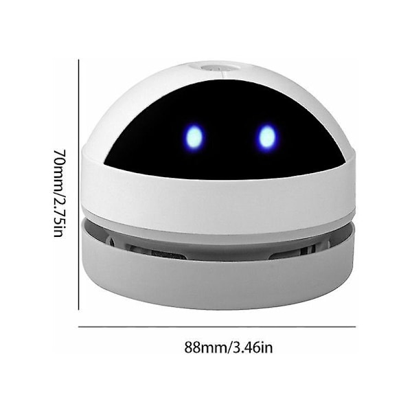 Mini Støvsuger for Skrivebord med USB-lader og Rengjøringsbørste for Kontor og Hjem (Inneholder ikke batteri)