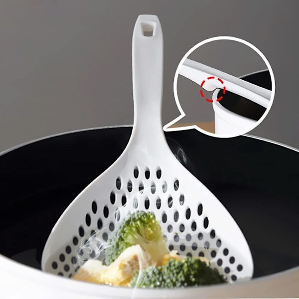 2 Sil Spoonar med Hål i Plast SKIM Pastaslev Handsked för Kök