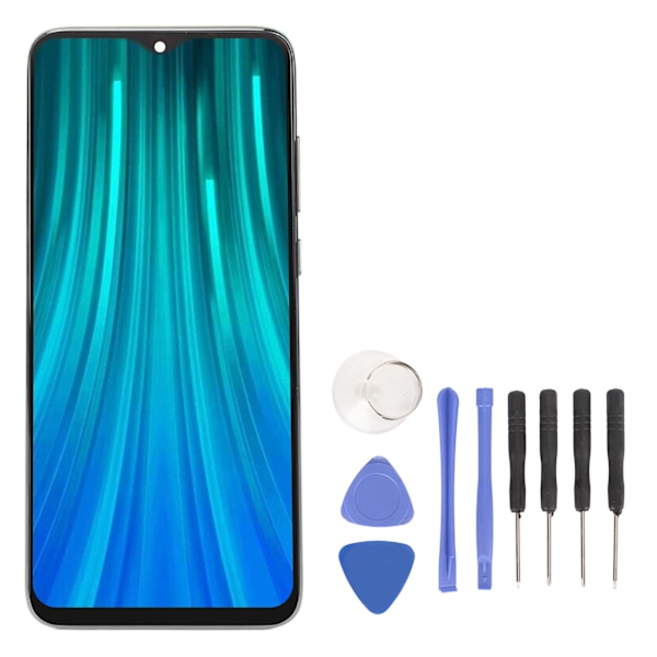 6,53 tums LCD-skärm LCD-skärm pekskärm ersättning för Xiaomi Redmi Note 8 Pro M1906G7I M1906G7G Beimu Vit