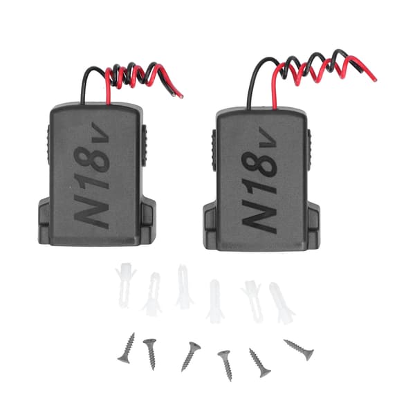 2 sett batteriadapterfesteholder dokkingstrømkildeomformer for Milwaukee M18 18V