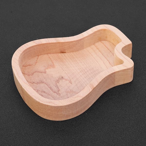 Gitarrplektrumbox i lönnträ, delikat förvaringsfodral för gitarr, musikinstrumenttillbehör