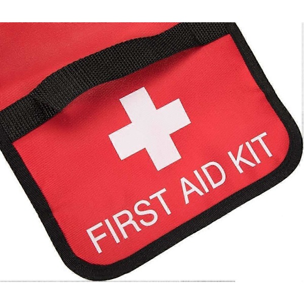 Första Hjälpen Väska Tom Liten Röd Första Hjälpen Kit Väska Utomhus Rese Räddningsväska Första Insats Förvaring Överlevnad Medicinväska Fickbehållare för Ca