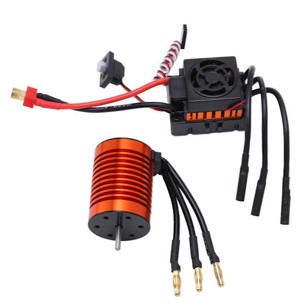 F540 4370KV RC borstlös motor 60A ESC vattentät T-kontakt motor ESC-set för alla 1/10 borstlösa RC-bilar