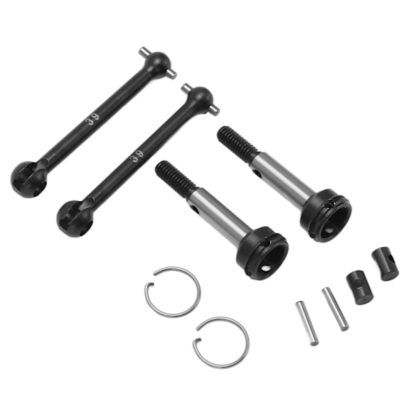 39mm/1,54 tum svart silver bakre CVD drivaxel set universell järn drivaxel RC biltillbehör för Tamiya 1/10 XV01 TC01